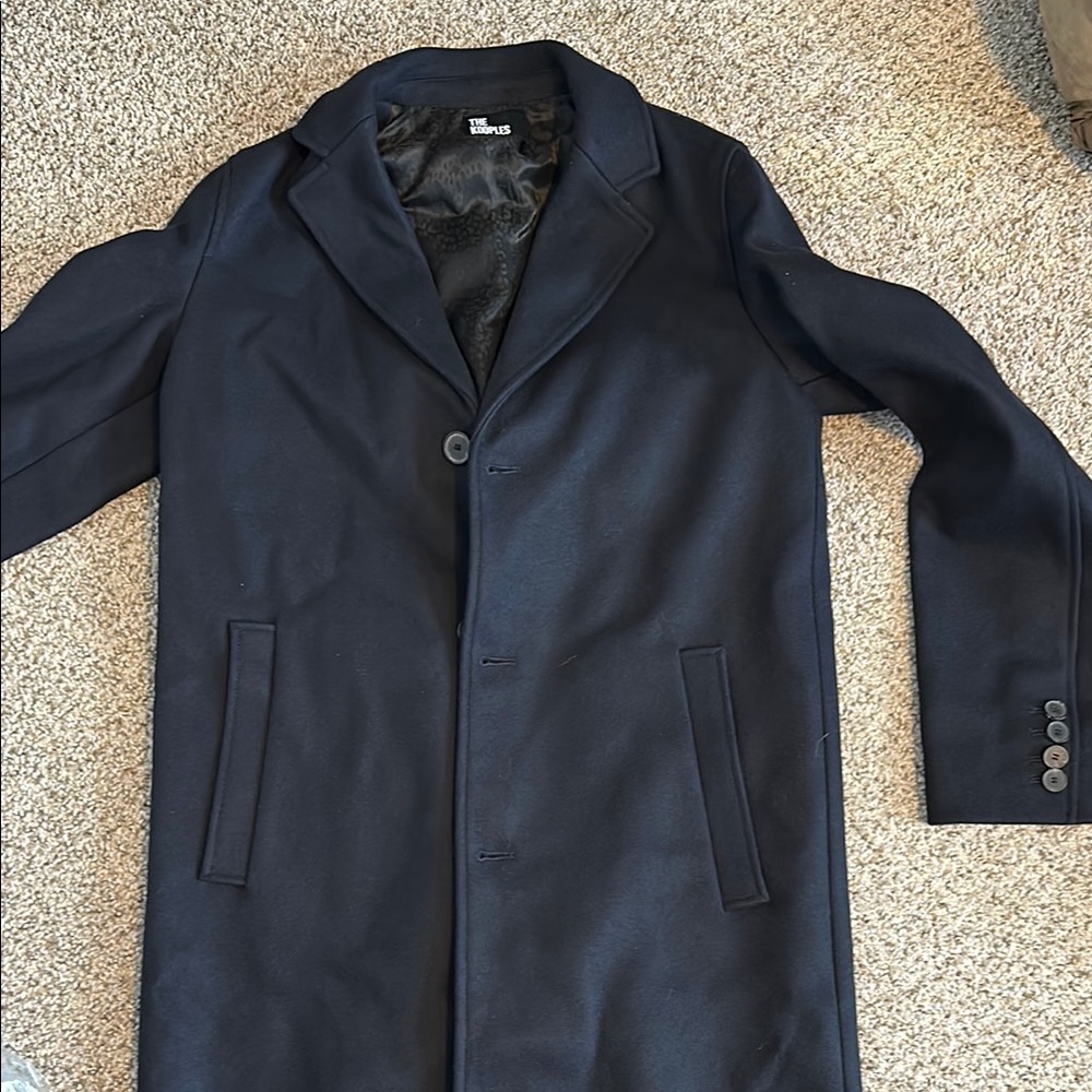 The Kooples Black Overcoat 3/4 length